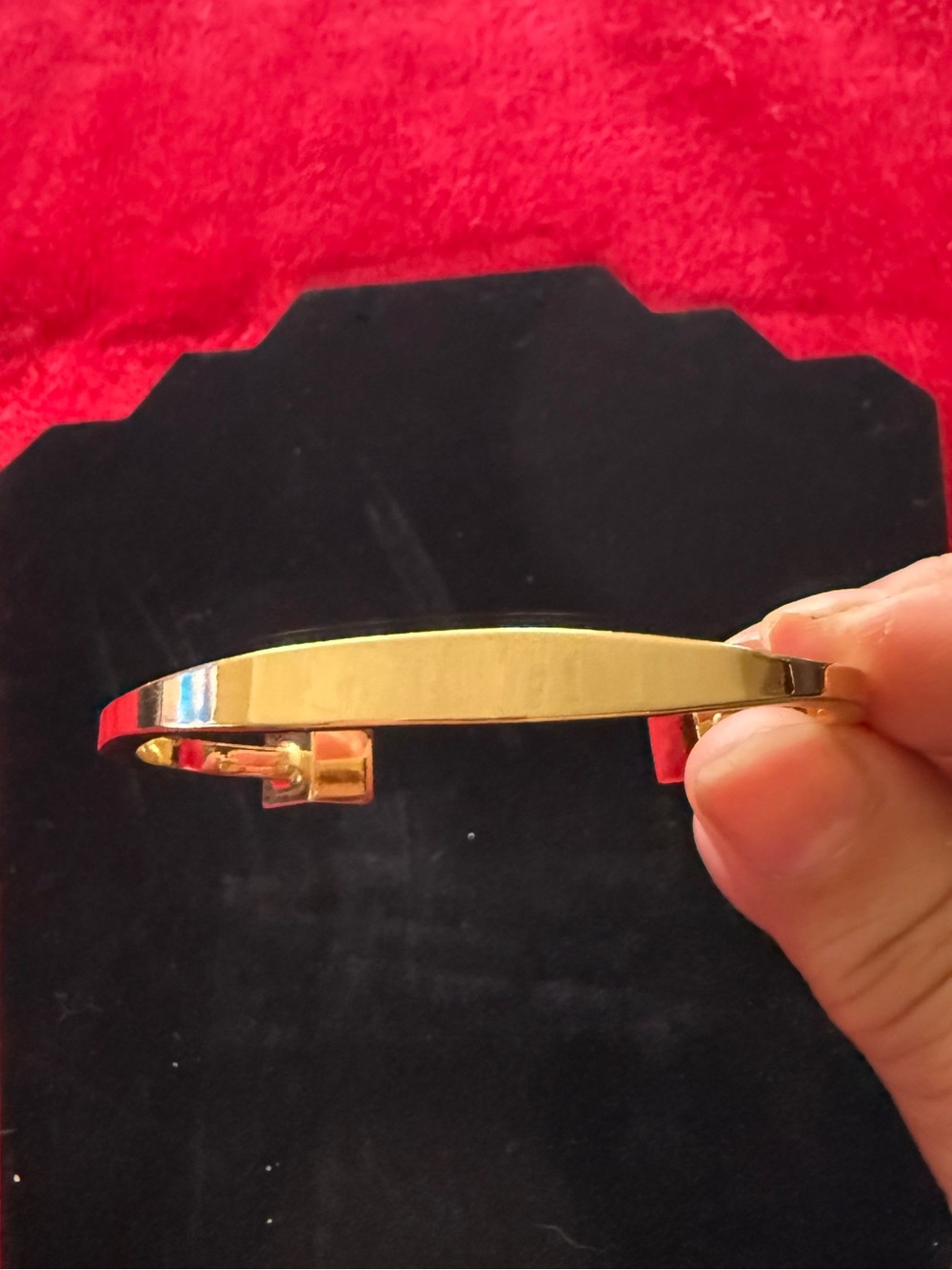 J.Crew Gold Tone Minimalist Geometric Square Cube Cuff Bracelet
